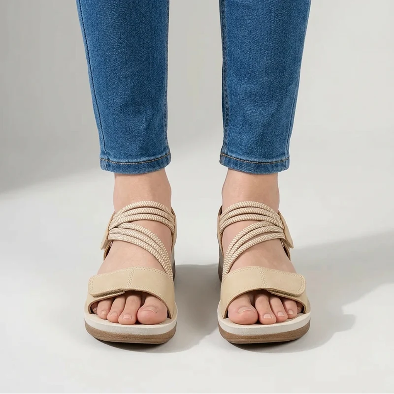 Kojula | Bequeme Keilsandalen mit elastischen Riemen