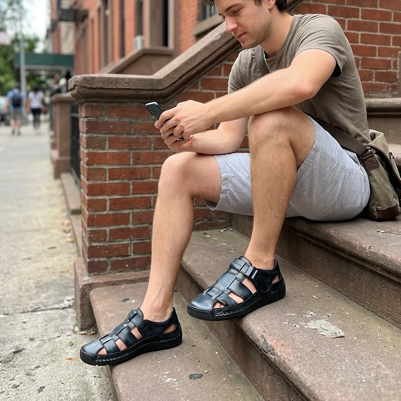 Volker | Leichte Strandsandalen mit schützendem Vorderfuß