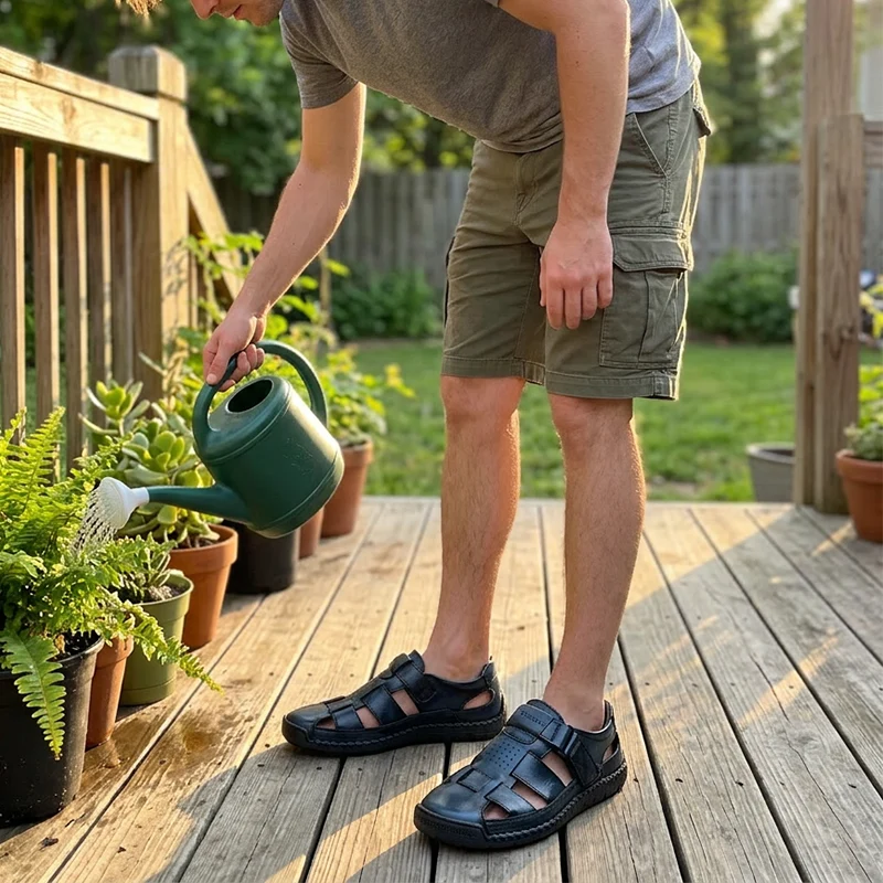 Volker | Leichte Strandsandalen mit schützendem Vorderfuß