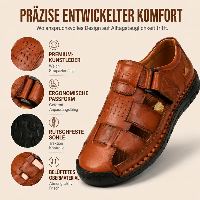 Volker | Leichte Strandsandalen mit schützendem Vorderfuß
