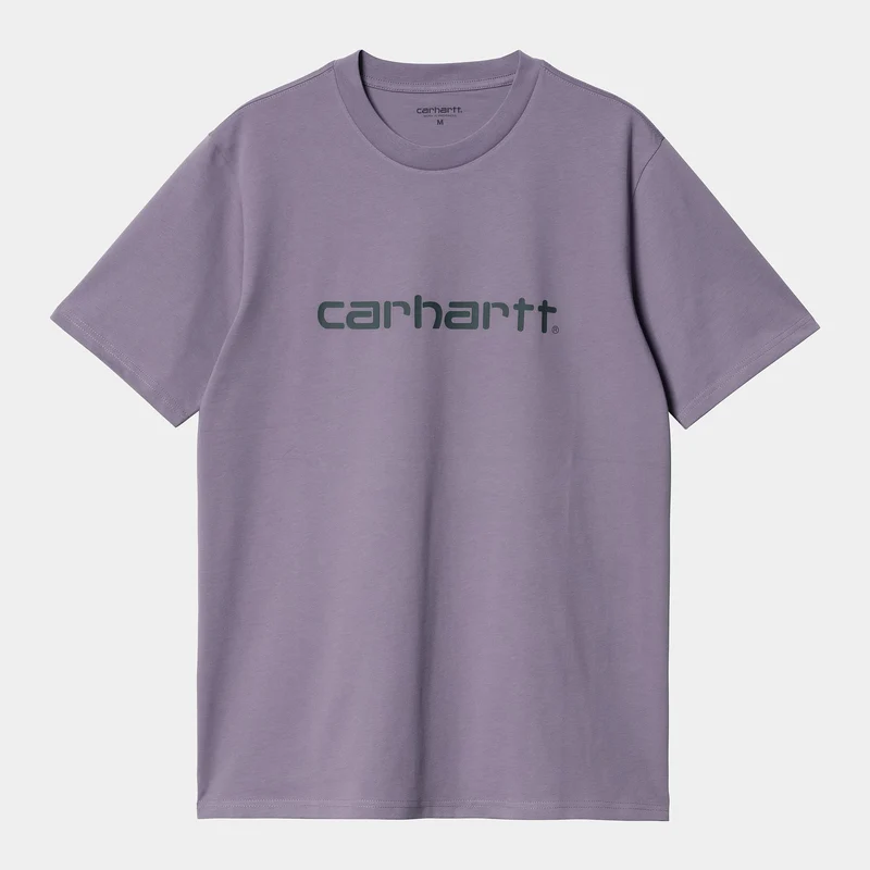 Carhartt WIP Kurzarm-T-Shirt mit Schriftzug für Herren – Glassy Purple