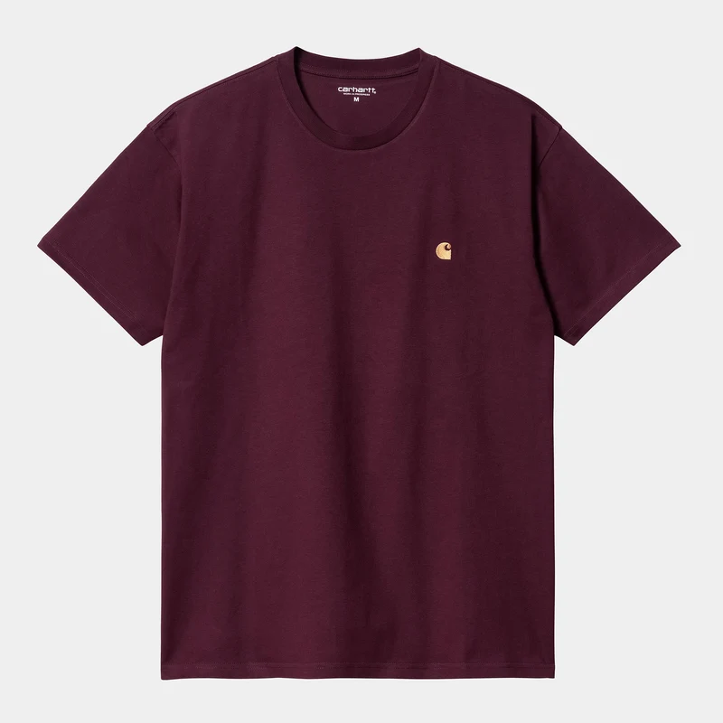Carhartt WIP Herren Chase Kurzarm-T-Shirt – Amarone