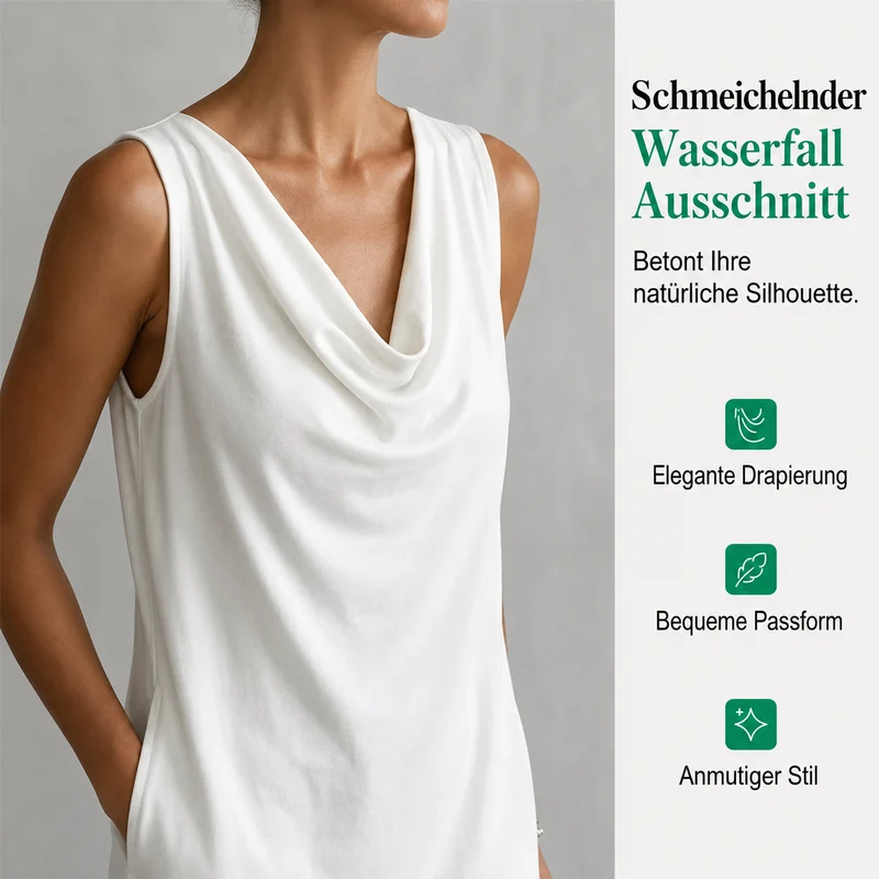 Elanra | Figurbetontes Kleid mit elegantem Wasserfallausschnitt