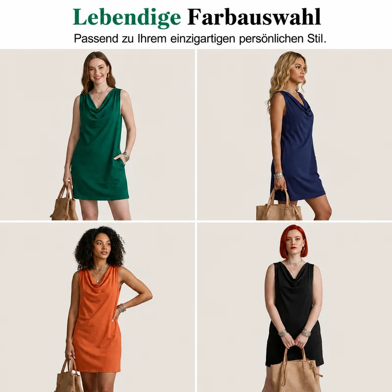 Elanra | Figurbetontes Kleid mit elegantem Wasserfallausschnitt