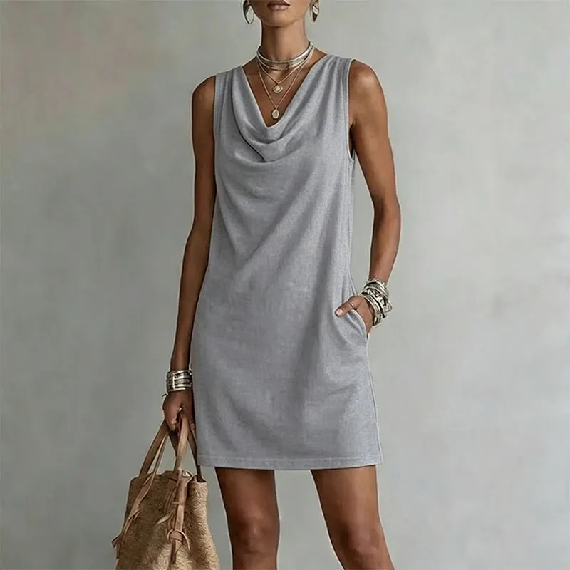 Elanra | Figurbetontes Kleid mit elegantem Wasserfallausschnitt