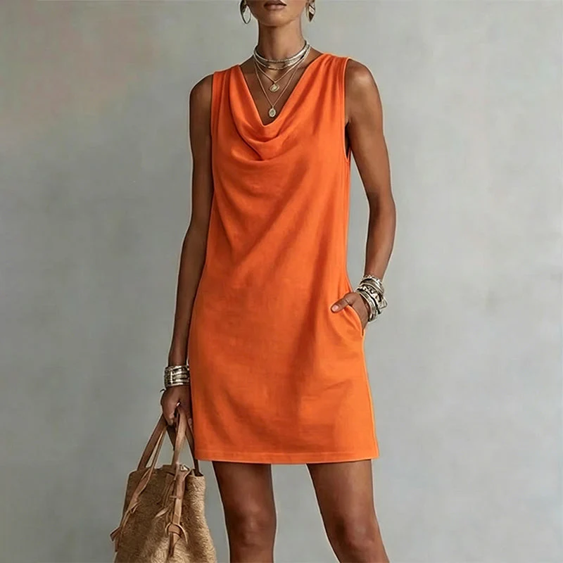 Elanra | Figurbetontes Kleid mit elegantem Wasserfallausschnitt