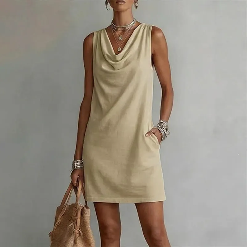 Elanra | Figurbetontes Kleid mit elegantem Wasserfallausschnitt