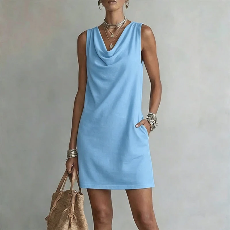 Elanra | Figurbetontes Kleid mit elegantem Wasserfallausschnitt