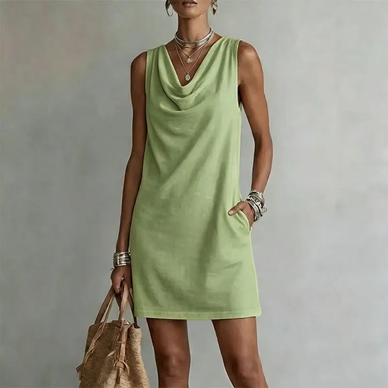 Elanra | Figurbetontes Kleid mit elegantem Wasserfallausschnitt