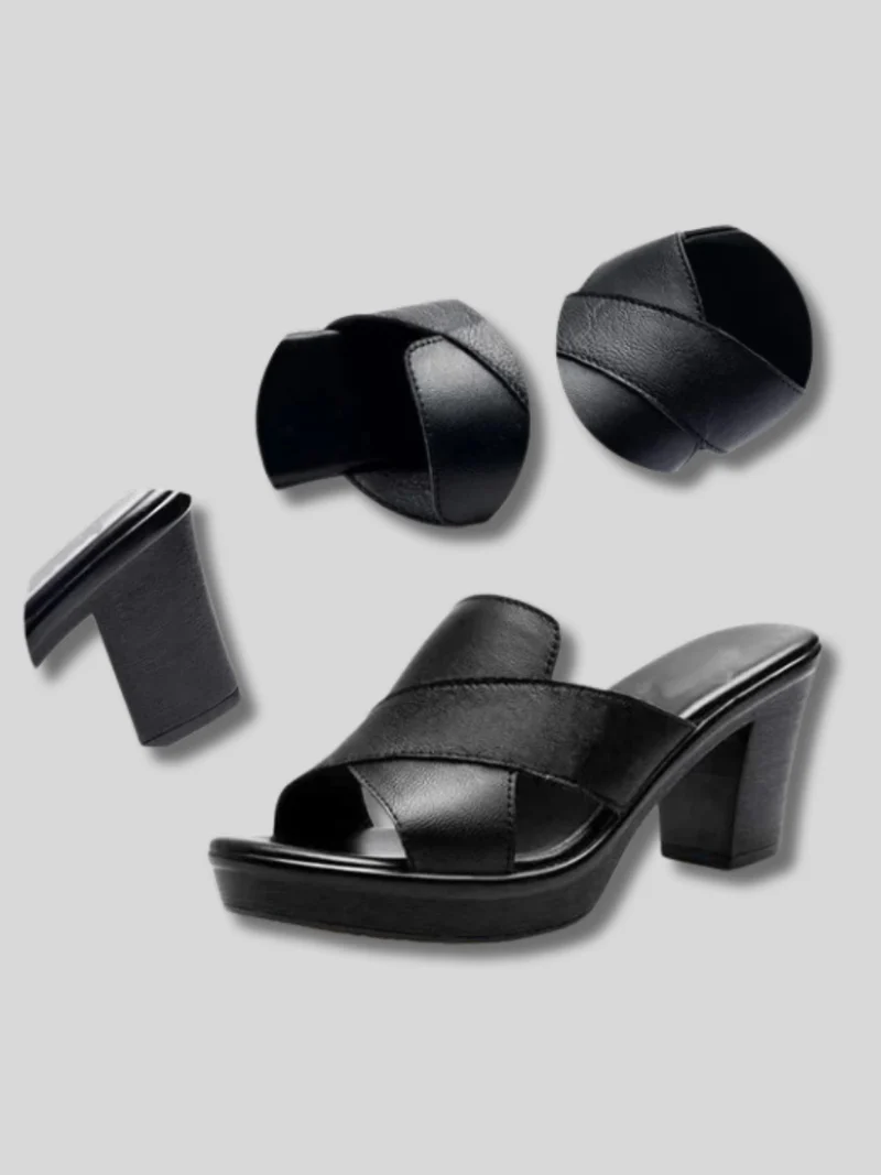 Hezlea | Elegante Absatzsandalen mit überkreuzten Riemen