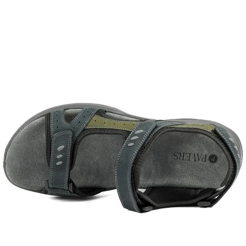 Dual Fasten Comfort Sandals - DDIN43008 / 329 102 - Navy Blue-Green