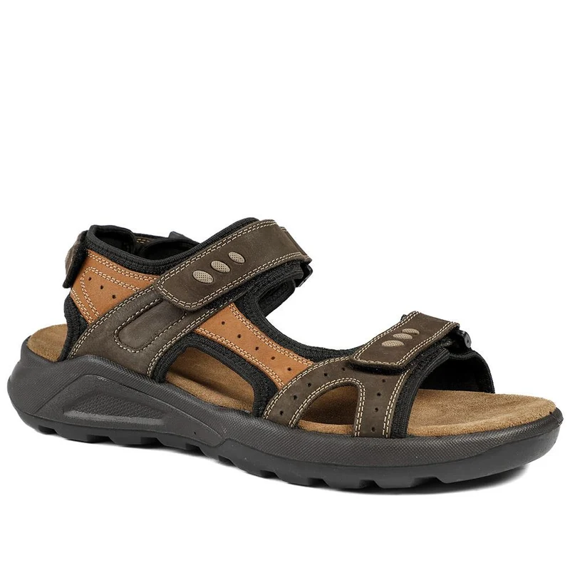 Dual Fasten Comfort Sandals - DDIN43008 / 329 102 - Brown