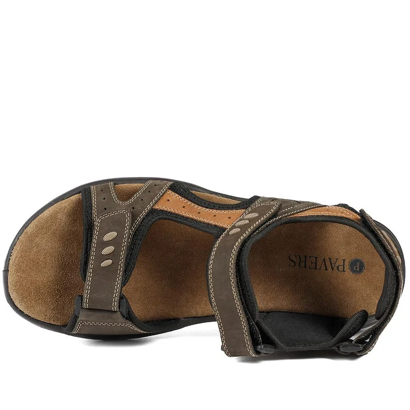 Dual Fasten Comfort Sandals - DDIN43008 / 329 102 - Brown