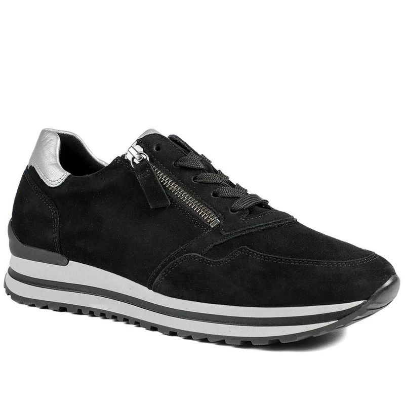 Gabor Nulon Suede Trainers - GAB42032 / 329 513 - Black