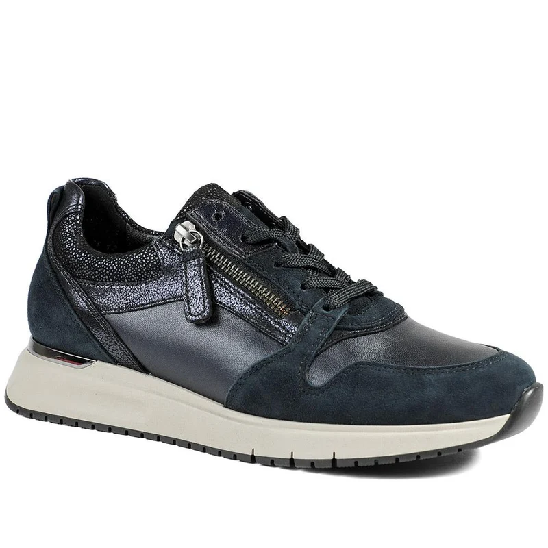 Gabor Leather Zip & Lace Trainers - GAB42031 / 329 511