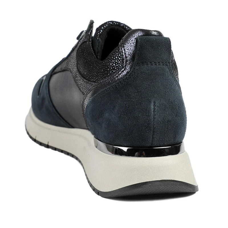Gabor Leather Zip & Lace Trainers - GAB42031 / 329 511 - Navy