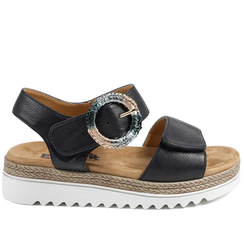 EasyFit Arabelle Extra Wide Buckle Fasten Sandals - ARABELLE / 329 164 - Navy