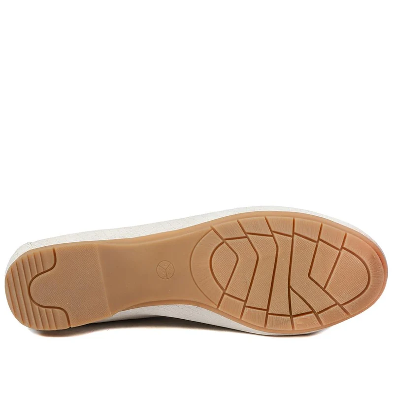 Short-Heeled Casual Pumps - JANSP41001 / 326 782 - Beige Snake