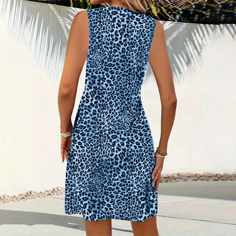 Naevela | Feminines Sommerkleid mit Leopardenmuster