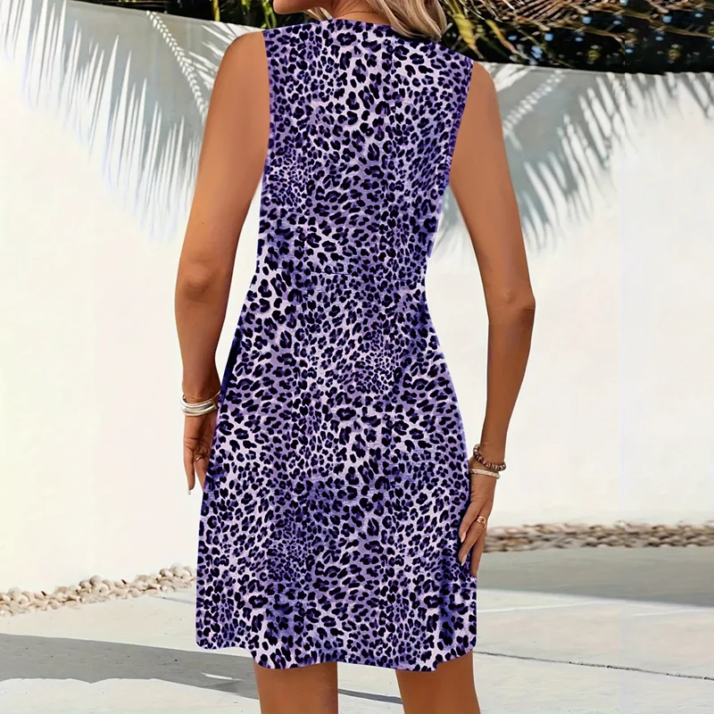 Naevela | Feminines Sommerkleid mit Leopardenmuster