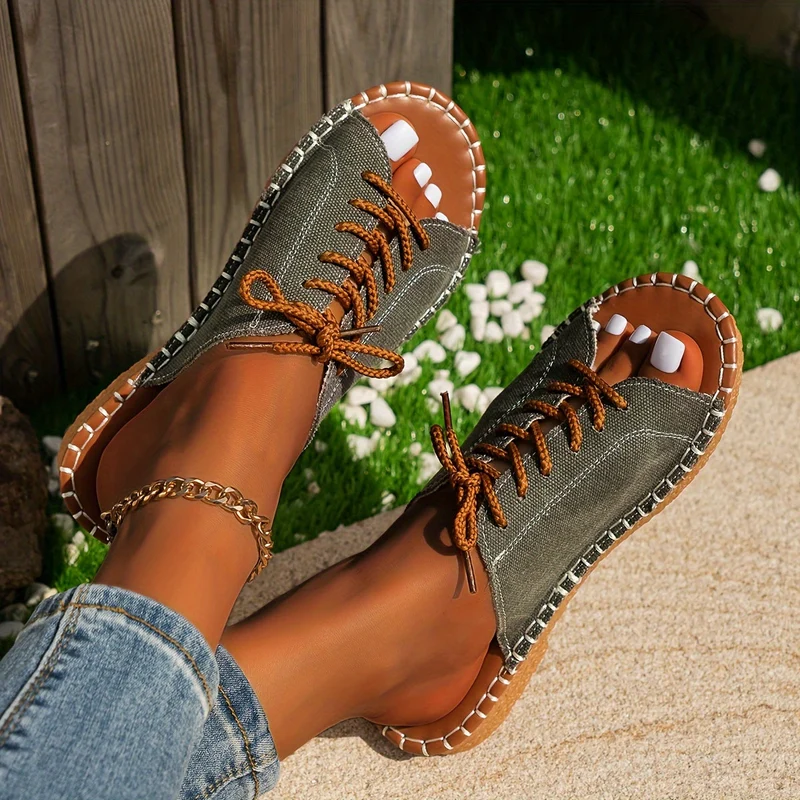 Valmeda | Vintage-Sandalen mit Schnürung