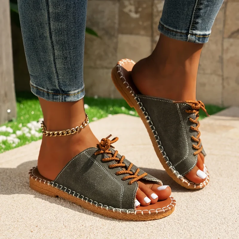 Valmeda | Vintage-Sandalen mit Schnürung