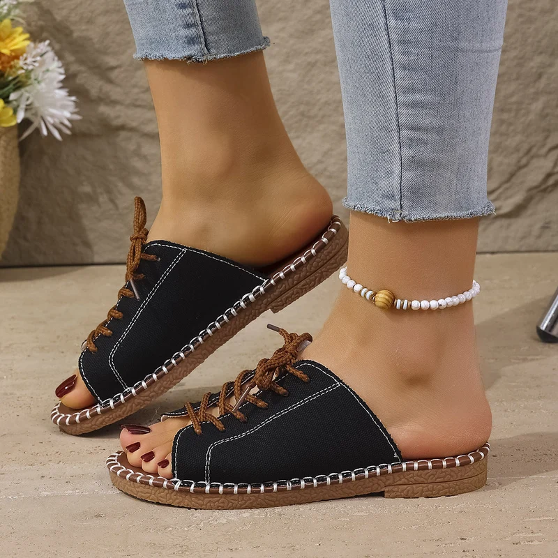 Valmeda | Vintage-Sandalen mit Schnürung
