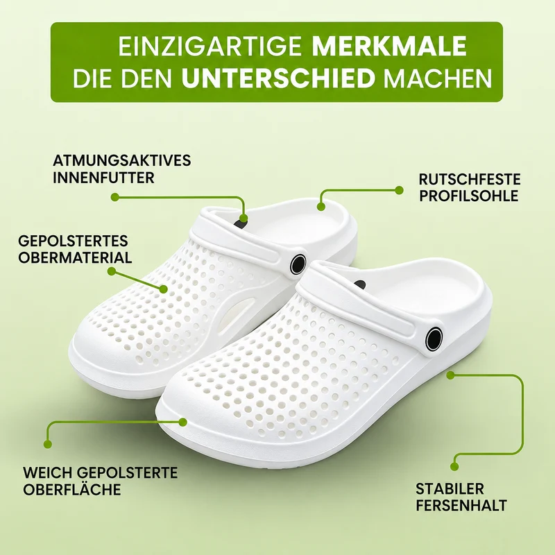 Fulvina | Atmungsaktive Pantoletten für Alltag und Freizeit