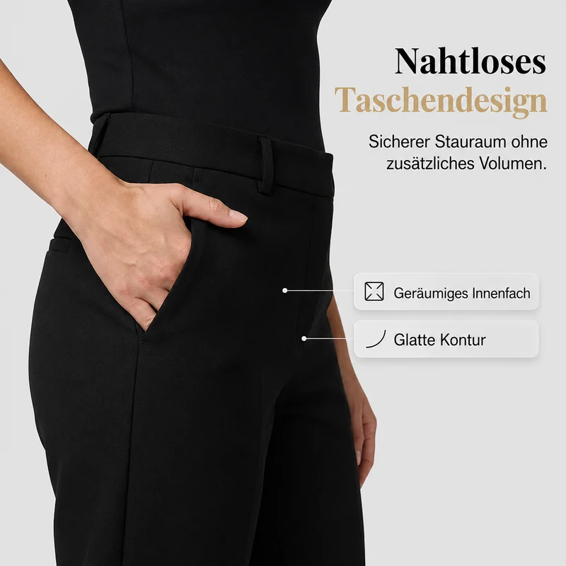 Claerra | Figurformende Hohe Taille-Hose mit weitem Bein