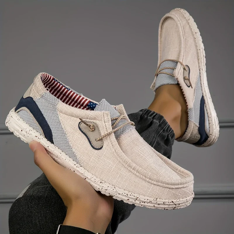 Salvion | Atmungsaktive Herren-Slipper mit rutschfester Sohle