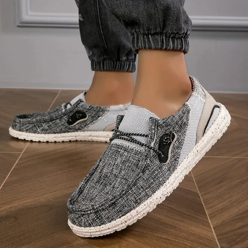 Salvion | Atmungsaktive Herren-Slipper mit rutschfester Sohle