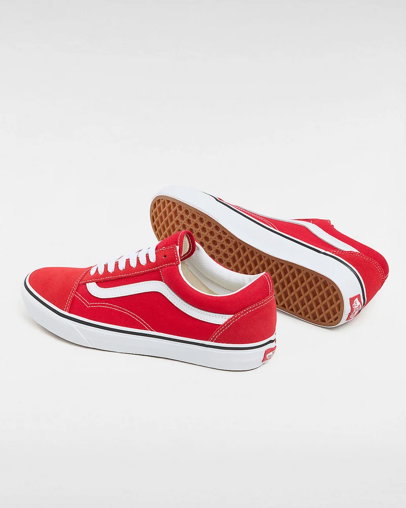 VANS Unisex-Old-Skool-Turnschuhe – Racing Red / True White