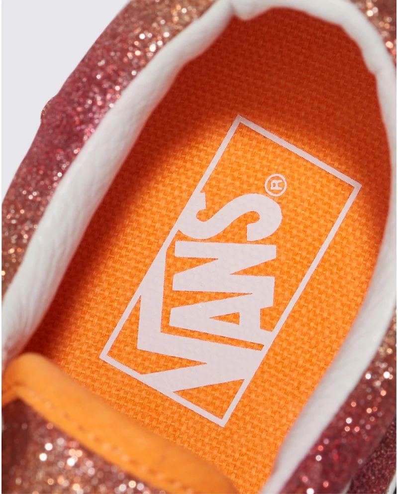 VANS Old Skool V-Turnschuhe für Kinder – Sunrise Glitter / Weiß