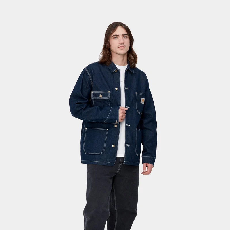 Carhartt WIP Herren OG Chore One Wash Jacke – Blau