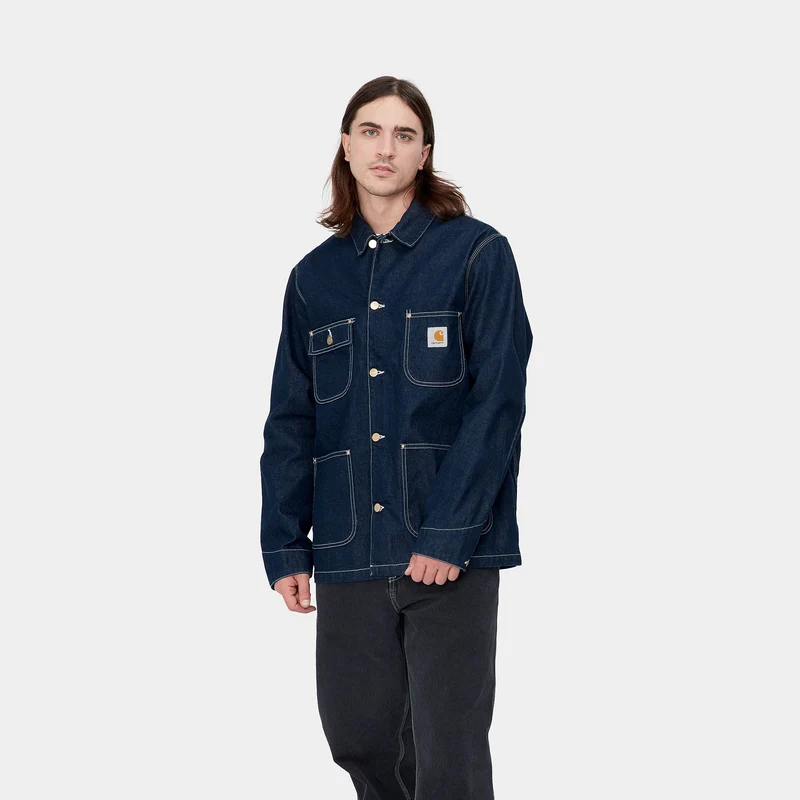 Carhartt WIP Herren OG Chore One Wash Jacke – Blau