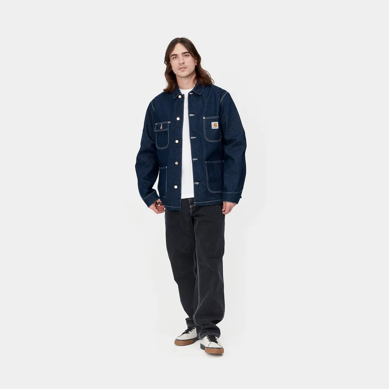 Carhartt WIP Herren OG Chore One Wash Jacke – Blau