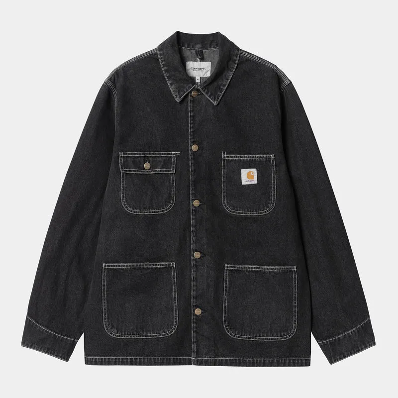 Carhartt WIP Herren OG Chore Stone Wash Jacke - Schwarz