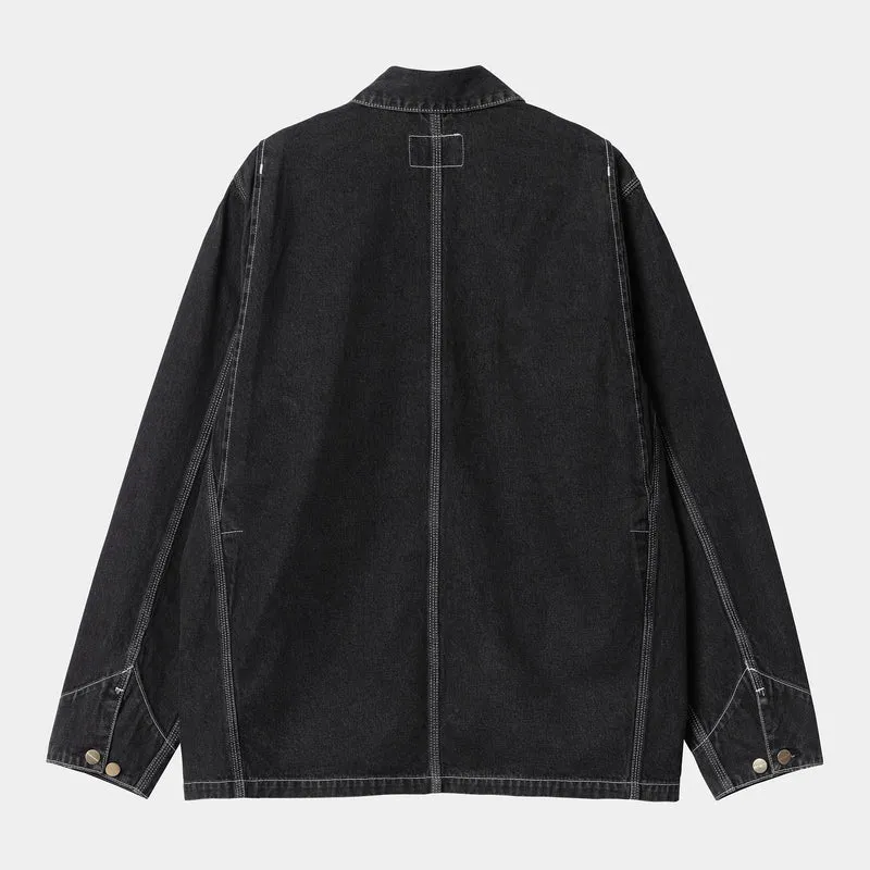 Carhartt WIP Herren OG Chore Stone Wash Jacke - Schwarz
