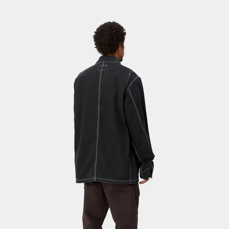 Carhartt WIP Herren OG Chore Stone Wash Jacke - Schwarz