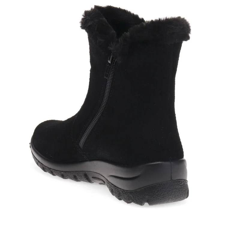 Faux-Fur-Lined Ankle Boots - RKR40529 / 326 091 - Black