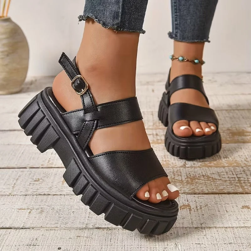 Loletta | Modische Komfort-Sandalen mit dicker Sohle