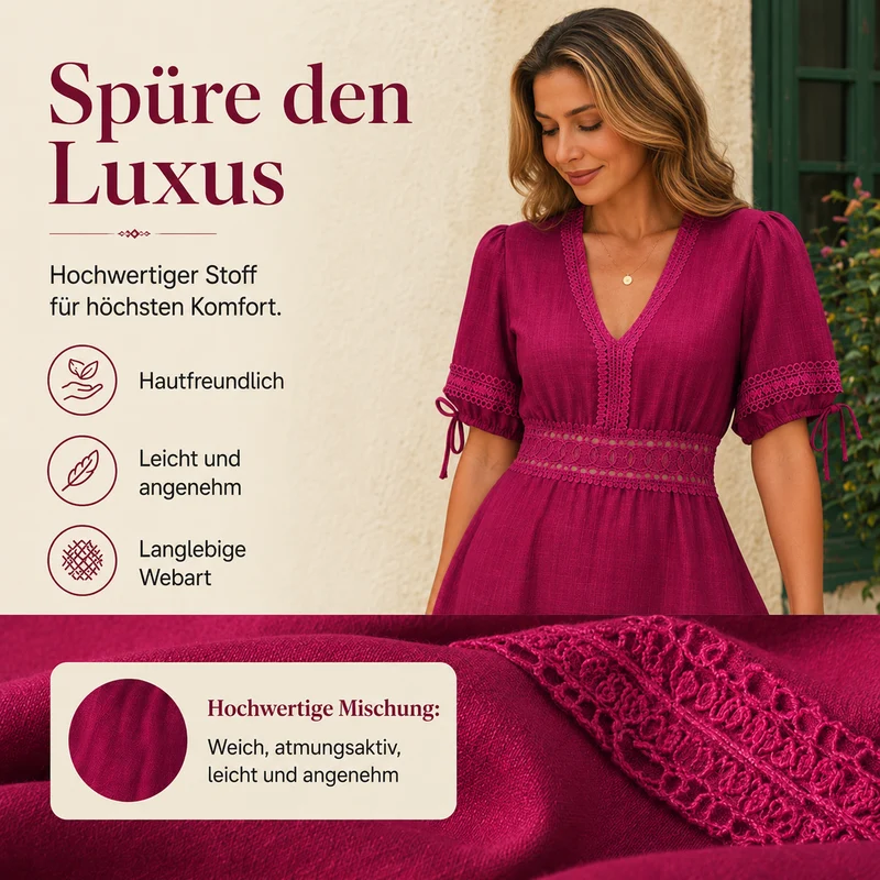 Elisabetta | Vintage-Kleid mit geschnürten Puffärmeln