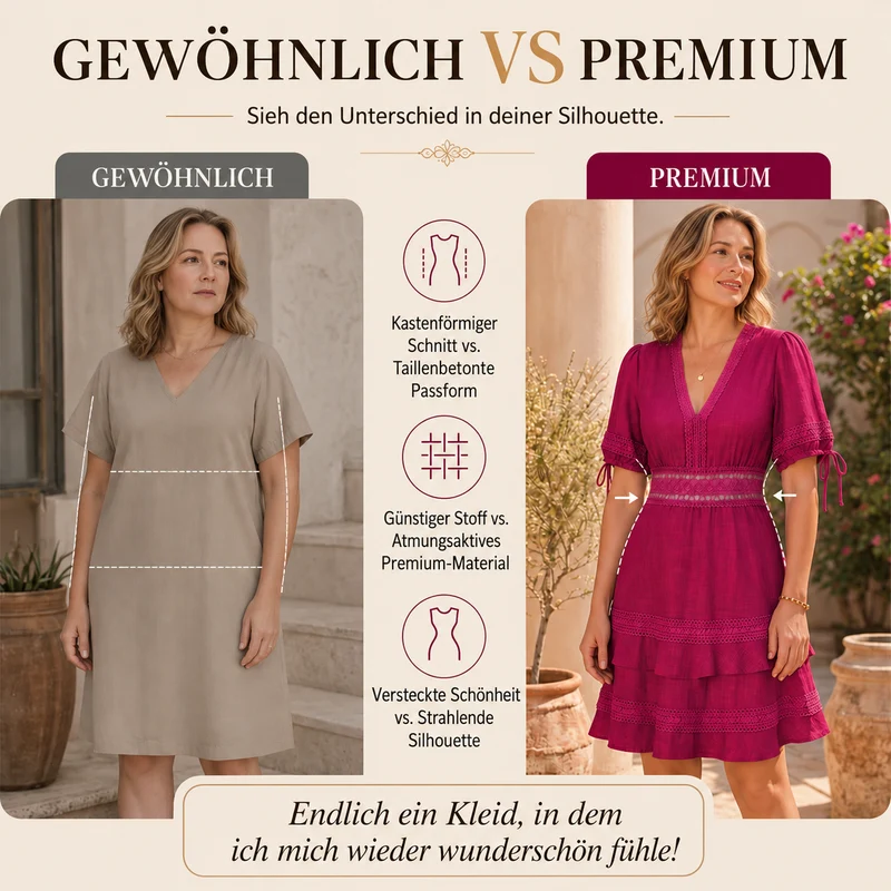 Elisabetta | Vintage-Kleid mit geschnürten Puffärmeln