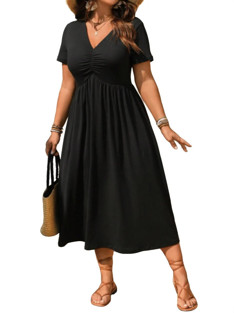 Mirrela | Luftiges Midikleid mit femininer Empire-Taille