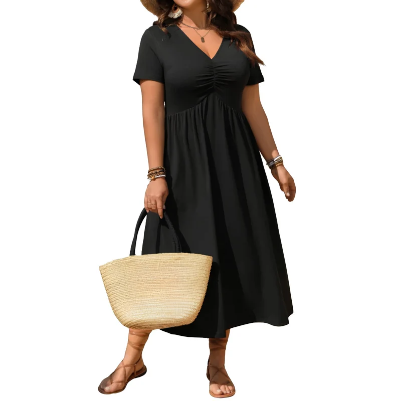 Mirrela | Luftiges Midikleid mit femininer Empire-Taille