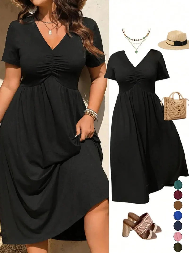 Mirrela | Luftiges Midikleid mit femininer Empire-Taille