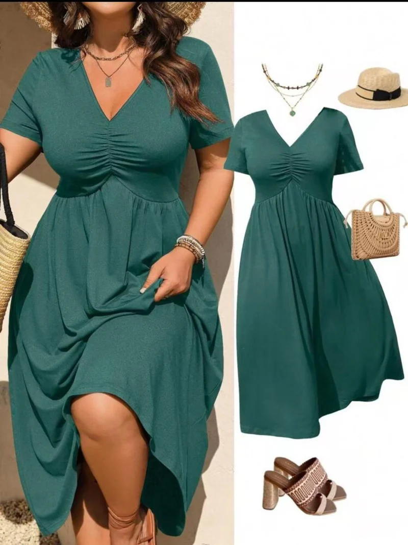 Mirrela | Luftiges Midikleid mit femininer Empire-Taille
