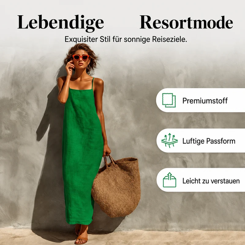 Ceonie | Luftiges Slip-Maxikleid mit Spaghettiträgern