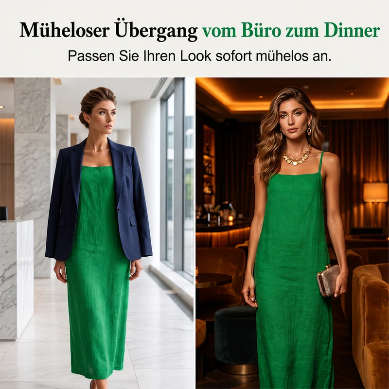 Ceonie | Luftiges Slip-Maxikleid mit Spaghettiträgern