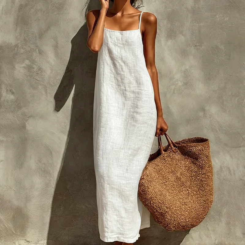 Ceonie | Luftiges Slip-Maxikleid mit Spaghettiträgern